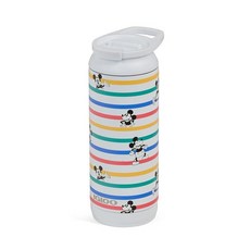 Igloo 미키 스트라이프 473.2ml(16온스) 캔 스테인리스 스틸 단열 텀블러, Mickey Stripe 16 Oz Tumbler