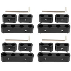 12개 스파크 케이블 클립 엔진 점화 와이어 리테이너 4홀/2홀 분리기 키트 자동차, 02 Black, 01   Mainland