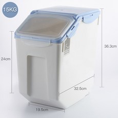 台灣本土貨 貓砂桶 米桶 寵物零食桶 零食儲 儲糧 大容量寵物飼料桶(附量杯)桶 飼料食物密封罐 糧食桶 密封桶, 1個, 蓝色大号, 蓝色大号