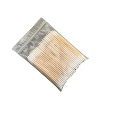 100-200PCS 전문 더블 헤드 네일 아트 나무 면봉 눈썹 패턴 뷰티 매니큐어 디테일 교정기, 02 White 100pc