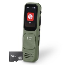 아이리버 스피커 음성녹음 구간반복 재생속도조절 마이크로SD 블루투스 MP3플레이어 16GB, T80, 그린