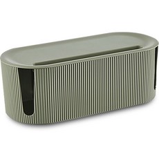 마켓플랜 템바보드 핸드폰 거치 멀티탭 정리함, 1개, 카키