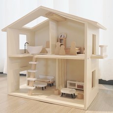 木製過家家廚房仿真兒童女孩玩具, 1個, 奶油娃娃房:如圖所示