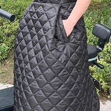 여성용 누빔 스커트 겨울철 착용 방풍 기능 보온성 우수 퀼팅 패턴 디자인 허리, BM-202 방풍스커트_블랙