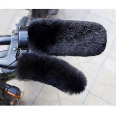 따뜻한 스쿠터 손잡이 퍼 커버 바이크 핸들 ggp*1354kU, FUR핸들커버4P-블랙