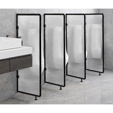 엘비아 소변기 파티션 450mm x 1200mm, 7. 블랙프레임 + 아쿠아유리 + 부속포함