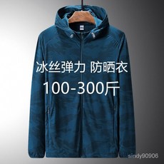 【潮胖穿搭】大尺碼防曬衣男 特大碼冰絲防曬服 加大薄外套 涼感外套 冰絲外套 防曬