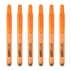 [감동] 똑딱이 노크식 형광펜 6본입, 주황6개입
