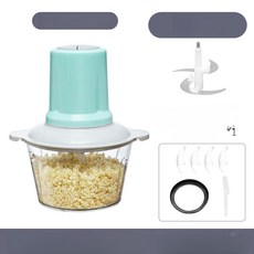 만능다지기 마늘다지기 미니다지기 다지기 만능 야채다지기, 2L 플라스틱볼1세트블레이드, 기본 색상