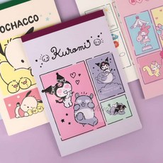 다인1412 산리오 뜯어쓰는 편지지 10매입 쿠로미 라인