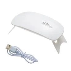 화이트 프렌치 세미 경화 젤 네일 스트립 매니큐어 패치 슬라이더 접착제 풀 커버 젤 네일 아트 Stcikers U, 14 UV Mini Lamp, 1