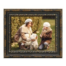 FOLKOR 빈티지 12.7 x 17.8cm(5 x 7인치) 사진 액자 탁상 선반 갤러리 벽 장식용 12.7 x 17.8cm(5 x 7인치) 맞춤형 사진 아트 프린트 복도, 블랙 골드