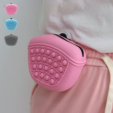 애견 트릿백 실리콘 간식 파우치 사료 보관백 훈련용 간식주머니 외출용 휴대 가방, 1개, 핑크