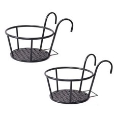 에버하우스 발코니 화분 스탠드 거치대, 블랙, 2개