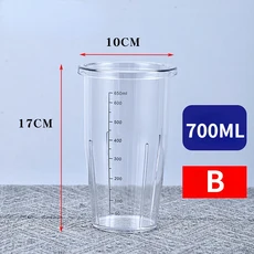 스테인레스 스틸 밀크 쉐이크 컵 700/800ML 음료 믹서 바 칵테일 셰이커 폼 PC 유리 액세서리, 01 B