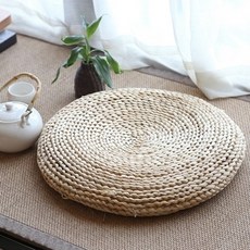 THE살림앤코 폭신한 라탄 여름 원형 방석 2size, A.40cm