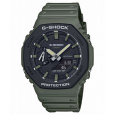 CASIO 卡西歐 G-SHOCK 男款八角造型雙顯錶 GA-2110SU-3AJF, 綠色, 1個