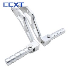 전기 오토바이 후면 발 페그 페달 브래킷 승객 발판, 5. Silver, 기본