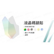 韋德機車精品 SYM DRG 龍 158 液晶螢幕保護貼 儀表貼 藍色, 透明, 1個
