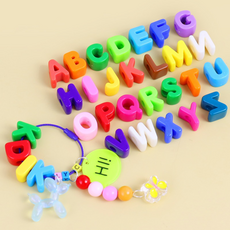 대문자 이니셜 비즈 DIY 팔찌 구슬 공예 부자재, 대문자O _ 1봉