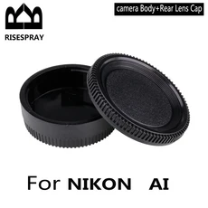 니콘 F 마운트 AI 렌즈 후면 캡 카메라 바디 세트 플라스틱 블랙 커버, 1개