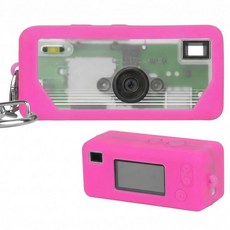 PAIYULE Kodak CHARMERA 키체인 디지털 카메라 블라인드 박스용 실리콘 케이스 정확한 컷아웃 및 긁힘 방지 기능이 있는 포토 미니 키체인 카메라 슬리브 - 카메, 마젠타