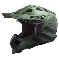 LS2 Helmets MX-Off Road Subverter Evo 헬멧 아치형 글로스 블랙/레드/실버 - 스몰 185226, Medium, 카고 매트 밀리터리 그린