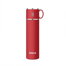 이메코 에코-플라스크 스테인리스 스틸 병 500ml 레드, 1개