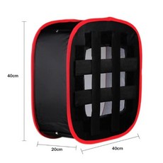 휴대용 LED 소프트박스 40x40cm 접이식 조명 패널 확산 Yongnuo YN600, 검은색