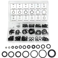 530/270Pcs O 형 씰링 고무 링 자동차 에어컨 압축 기밀 씰 유지 보수 액세서리, 225 PCS Black