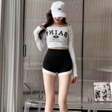 BrtWM 여자운동복 여름레깅스 필라테스복장 레깅스쇼츠 바이크쇼츠 3부 레깅스