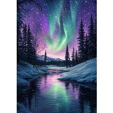 Naykow Aurora Borealis 성인용 다이아몬드 페인팅 키트 풀 드릴 5D 다이아몬드 아트 키트 DIY 다이아몬드 페인팅 번호 30.5 x 40.6cm(12 x 16