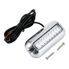 스터른 라이트 보트 앵커 27LED 12V 트랜섬 수중 부교 해양 선박 액세서리 스테인리스 스틸 방수 IP68 업계 선도 광학 설계 블루, 파란색