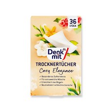 德國DM(Denk mit) 烘衣機專用衣物柔軟防皺除臭去靜電香氛紙 花香杏色36片/盒, 1個