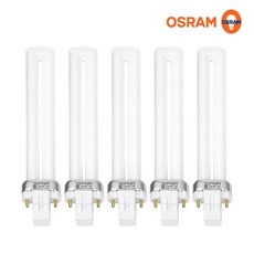 오스람 삼파장램프 DULUX S FPX 2핀 13W - 5개입 세트, 주광색, 5개