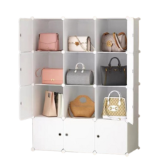 九格白色收納櫃，DIY組裝，37公分深度，簡約風格，居家收納好幫手, DD8：12格，35D-WT, 1件