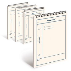 MUNID IS SPRING 上翻康乃爾橫線筆記本, 象牙白, 4個