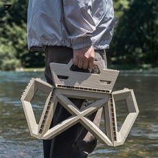 Zoovit 휴대용 캠핑 접이식 의자 튼튼한 야외 낚시 의자, 1개, 브라운(작은 사이즈)