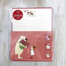 COCO and wondrous things 信紙信封組 6張信紙 3個信封, 紅色, 1個裝