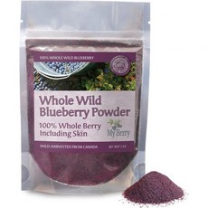 My Berry 과일 가루 분말 파우더 야생 블루베리 100% 통 3온스 추출물 아님 빌베리 농축액 주스 여성 소유 소규모 회사