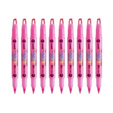 미쯔비시 유니 프로퍼스 일반 형광라인 PUS-102T 형광펜, 핑크, 10개