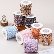 트위드 레이스 리본 15mm 가방 의류 인형옷 탑꾸 부자재 재료 90cm, 1개, 하늘