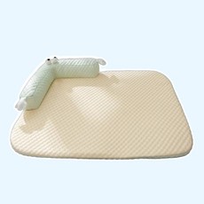 寵物涼感睡墊 涼感透氣吸濕 柔軟舒適支撐 防滑易清洗, 大眼萌蒂安绿, 1個