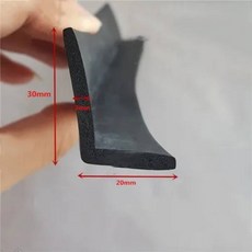 유리 가스켓 샤워부스 문 틈막이 고무 패킹 창문 틈새 막이 도어 바람막이 L자형 씰링 스트립 엣지 보호 실드 보호대 EPDM 폼 홀수형 블랙 20x30mm 2m 1.49m, 01 30x20x3mm, 01 L, 02 1.31M, 1개