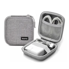 맥북용 충전기 케이스 소형 정리함 휴대용 파우치 여행용 노트북 액세서리 방수 매직 마우스용, 02 Grey-Oxford