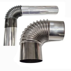 캠프플라이 75mm 스텐 난로 연통 부속, 75mm엘보연통