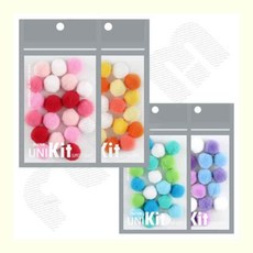 LABU 크리스마스 양털 폼폼이 리스, 1세트, 레드+화이트+잎