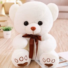 핑크 곰돌이 곰인형 대형 동물 애착 인형 선물, 1개, B. 화이트