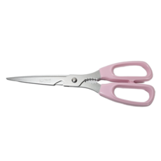 일본 니켄 쿡-콤비 핑크 주방가위 향균 스텐가위, 1개