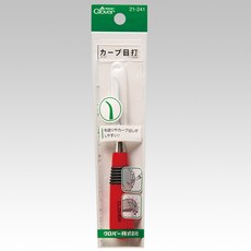 Clover 可樂牌 21241 彎頭錐子 N系列目打 彎曲錐子 手作布料打孔器, 基本的, 1個